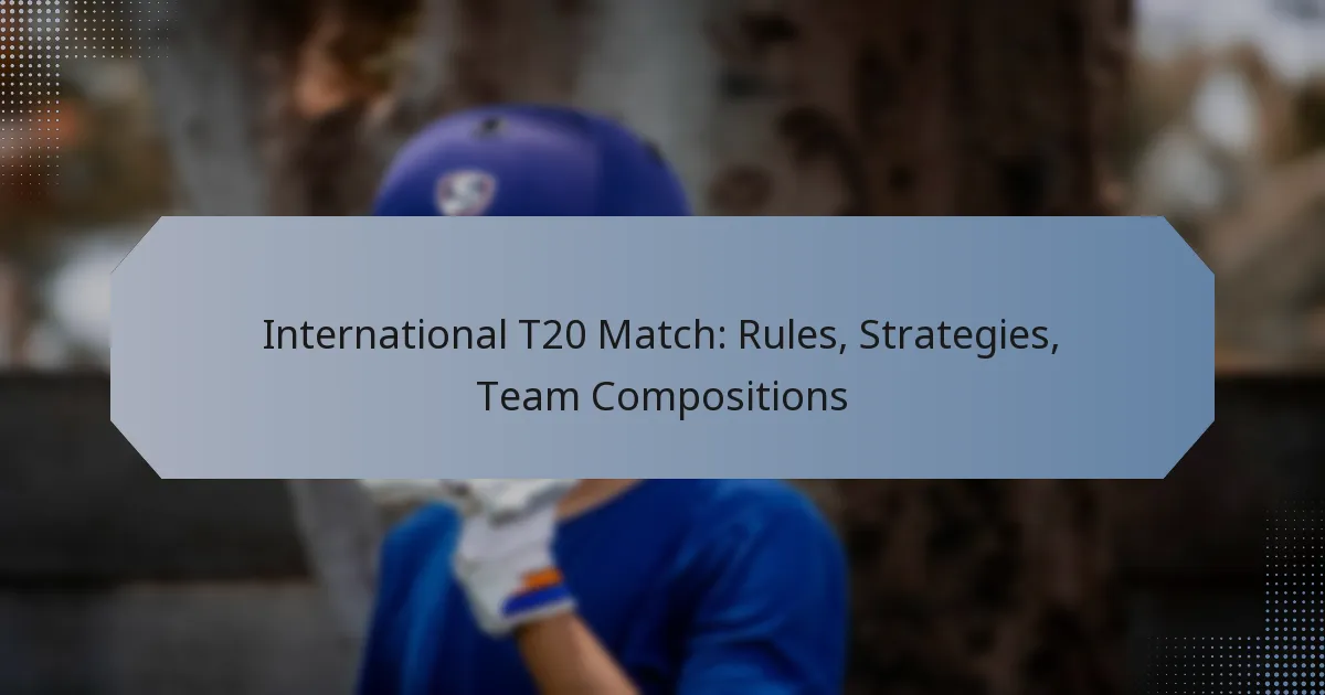 International T20 Match: Rules, Strategies, Team Compositions