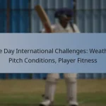 One Day International Challenges: Weather, Pitch Conditions, Player Fitness
