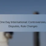 One Day International: Controversies, Disputes, Rule Changes