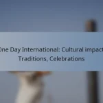 One Day International: Cultural impact, Traditions, Celebrations