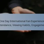 One Day International Fan Experience: Attendance, Viewing Habits, Engagement
