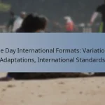 One Day International Formats: Variations, Adaptations, International Standards