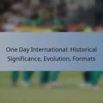 One Day International: Historical Significance, Evolution, Formats