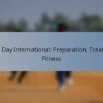 One Day International: Preparation, Training, Fitness
