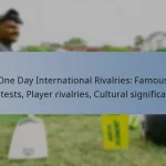 One Day International Rivalries: Famous contests, Player rivalries, Cultural significance