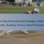 One Day International Strategies: Batting Order, Bowling Tactics, Field Placements