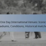 One Day International Venues: Iconic stadiums, Conditions, Historical matches