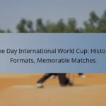 One Day International World Cup: History, Formats, Memorable Matches