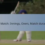 T20 Match: Innings, Overs, Match duration