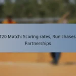 T20 Match: Scoring rates, Run chases, Partnerships