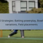 T20 Strategies: Batting powerplay, Bowling variations, Field placements