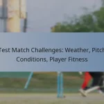 Test Match Challenges: Weather, Pitch Conditions, Player Fitness