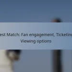Test Match: Fan engagement, Ticketing, Viewing options