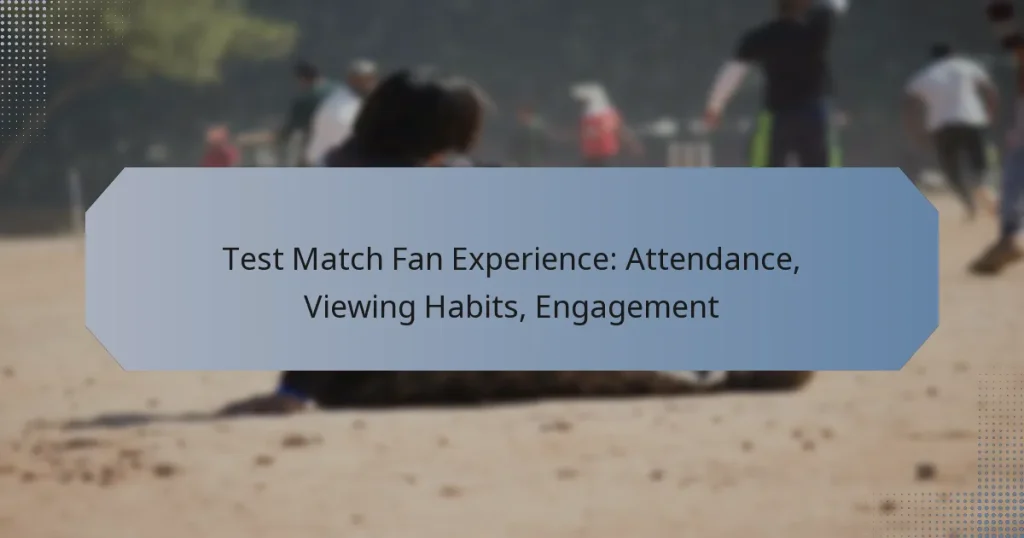 Test Match Fan Experience: Attendance, Viewing Habits, Engagement