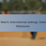 Test Match: International rankings, Statistics, Milestones