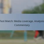 Test Match: Media coverage, Analysis, Commentary