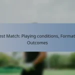 Test Match: Playing conditions, Formats, Outcomes
