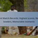 Test Match Records: Highest scores, Best bowlers, Memorable moments