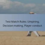 Test Match Rules: Umpiring, Decision-making, Player conduct