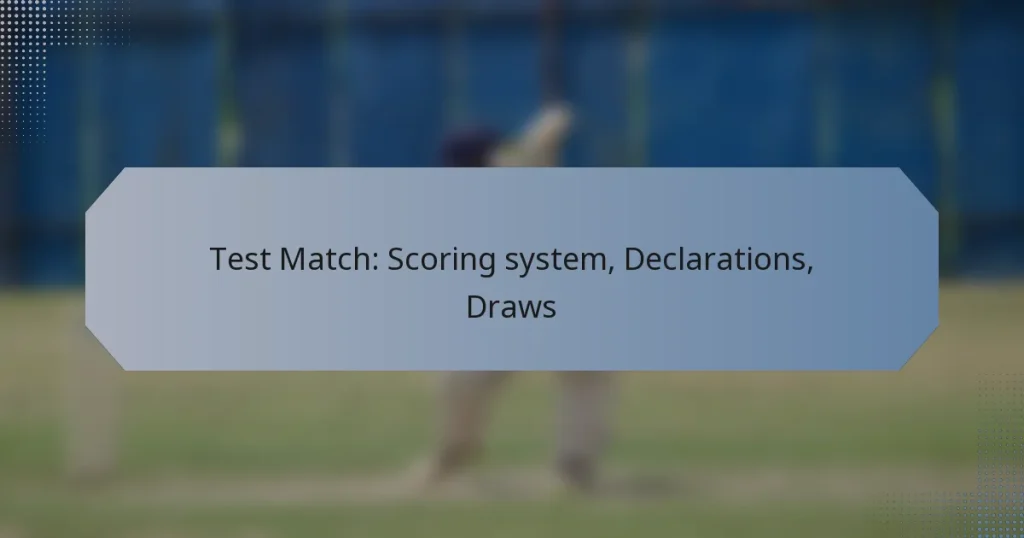Test Match: Scoring system, Declarations, Draws
