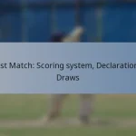 Test Match: Scoring system, Declarations, Draws