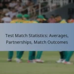 Test Match Statistics: Averages, Partnerships, Match Outcomes