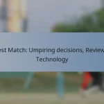 Test Match: Umpiring decisions, Reviews, Technology