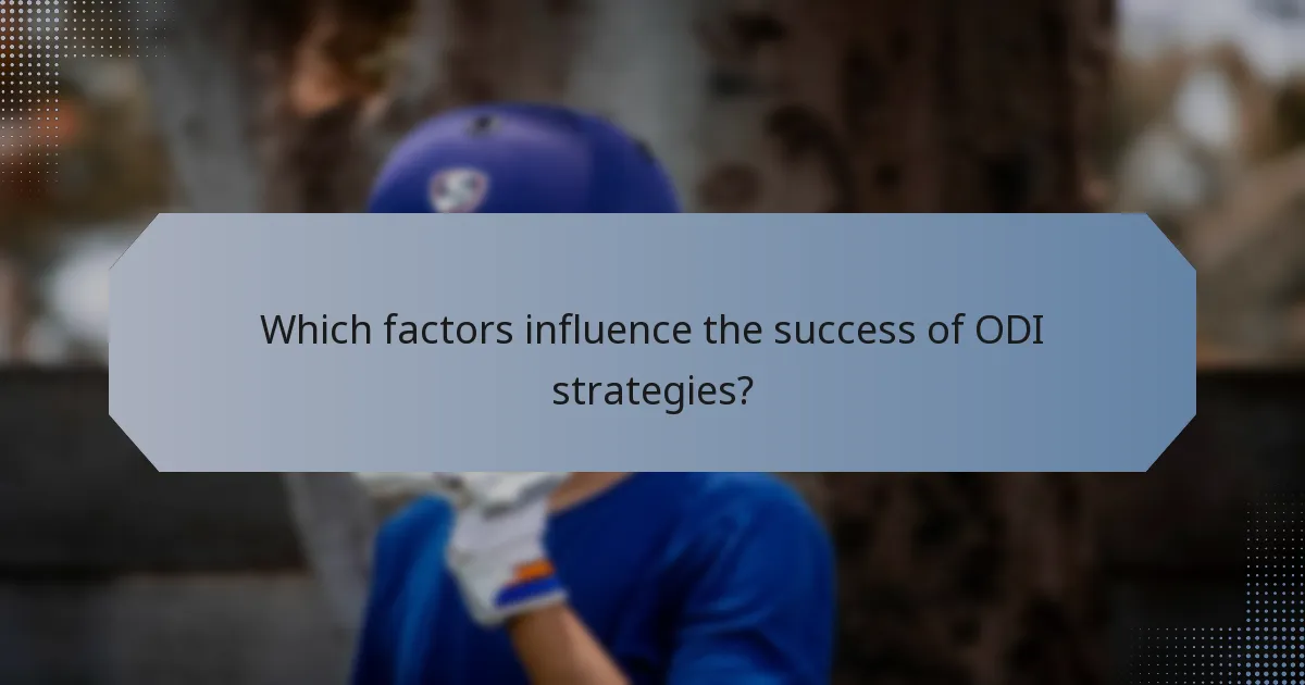 Which factors influence the success of ODI strategies?